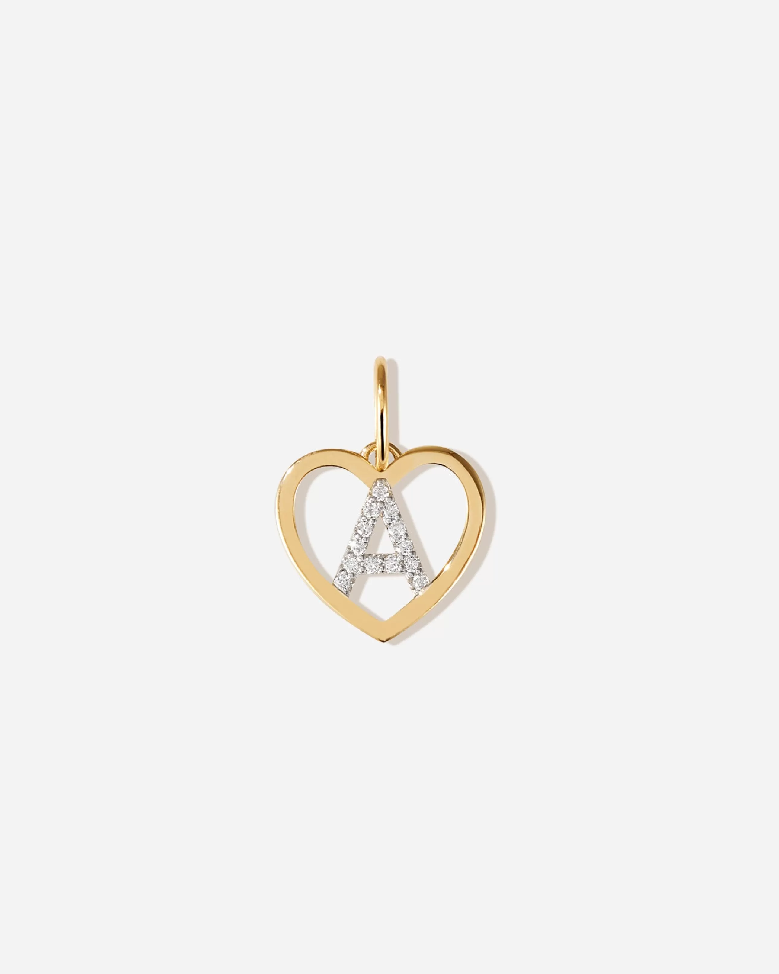 Online BRUNA The Label Amour Letter Charm Or jaune 14ct et diamants de laboratoire