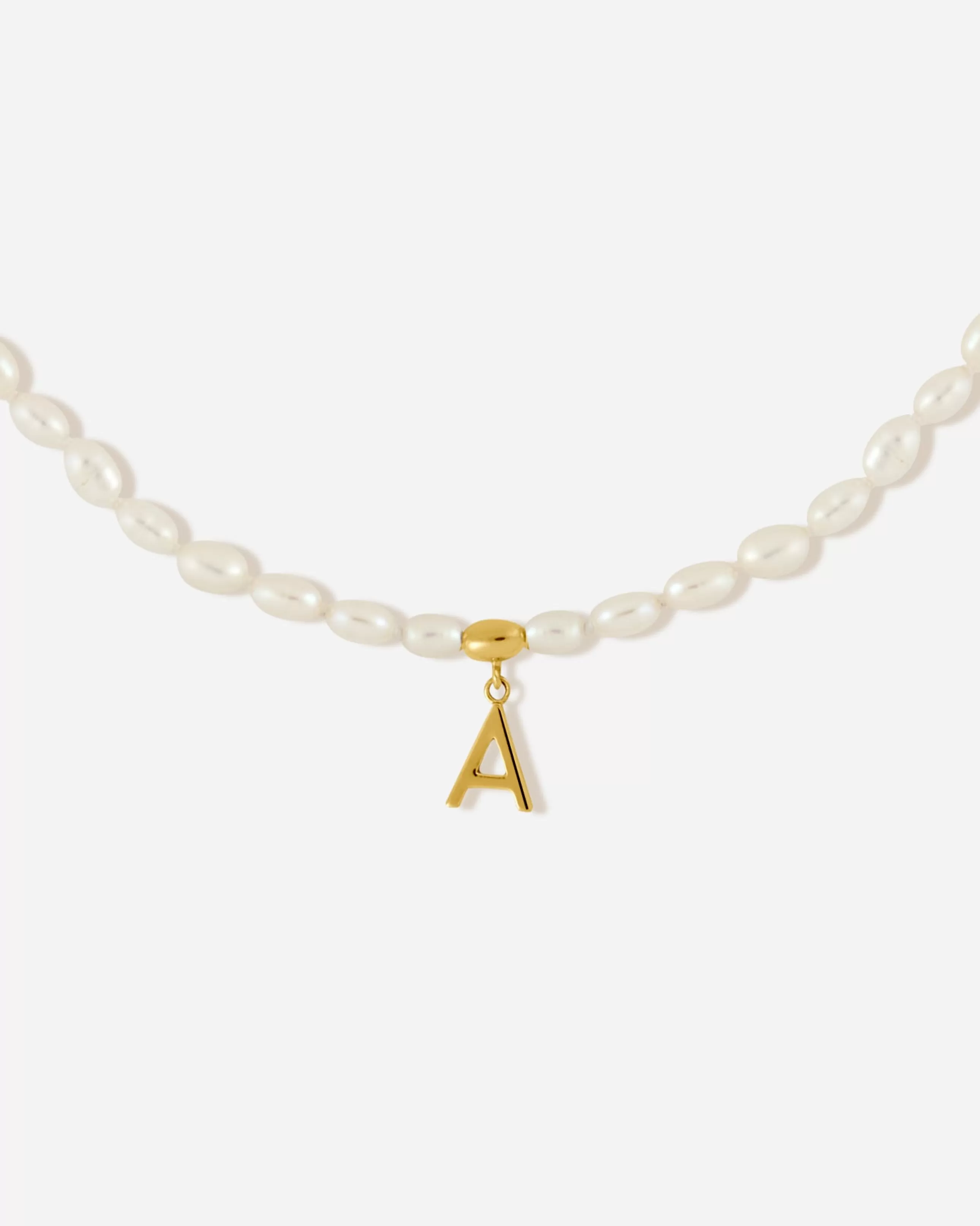 Online BRUNA The Label Antibes Letter Choker Or vermeil 18ct et perles