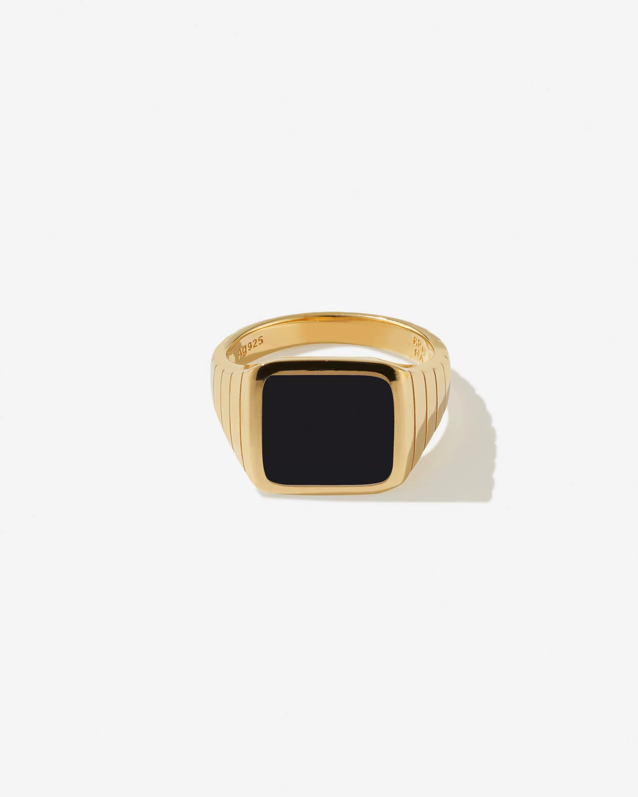 Best Sale BRUNA The Label Avino Ring Onyx Or vermeil 18ct et pierres