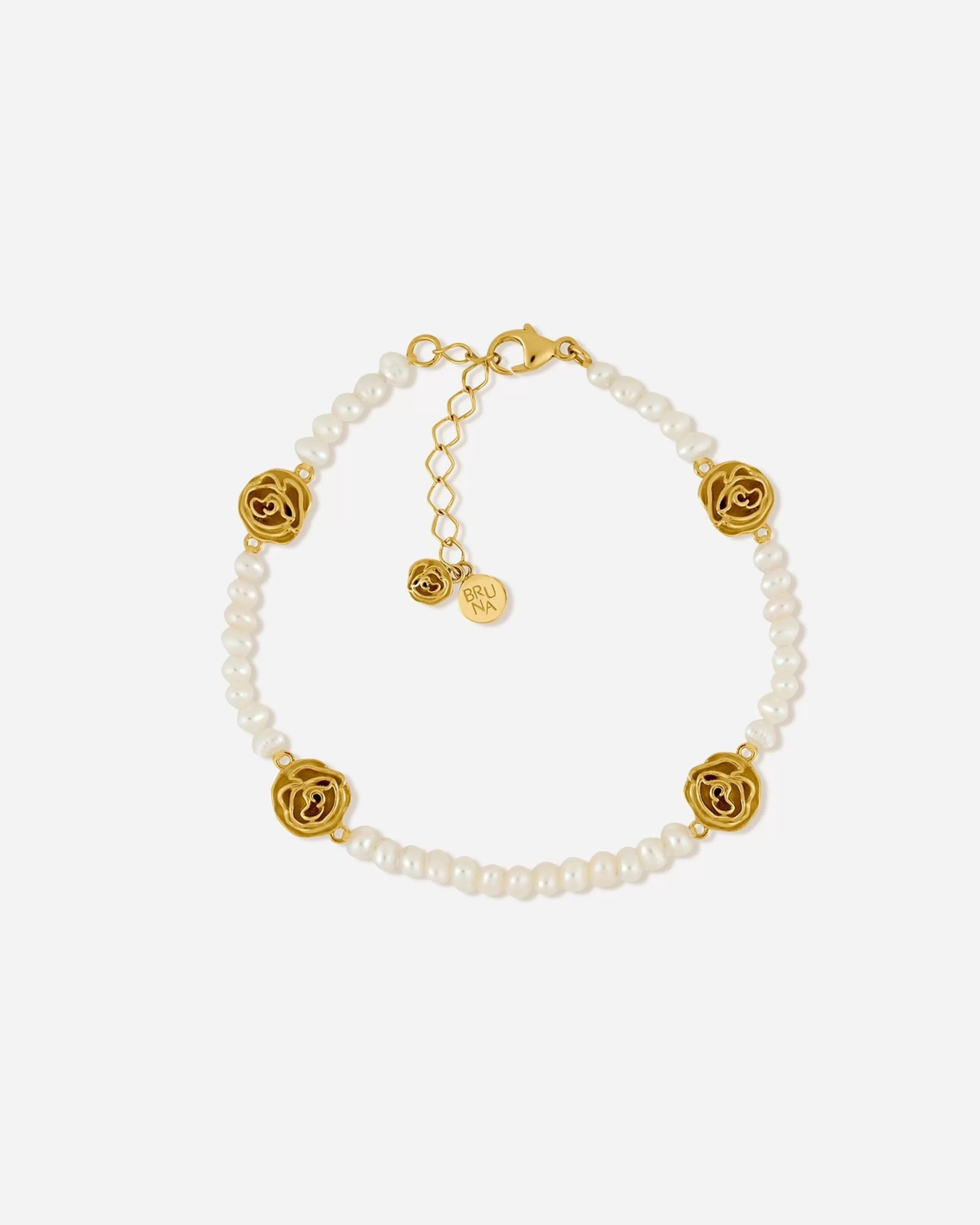 Best BRUNA The Label Basque Bracelet Or vermeil 18ct et perles