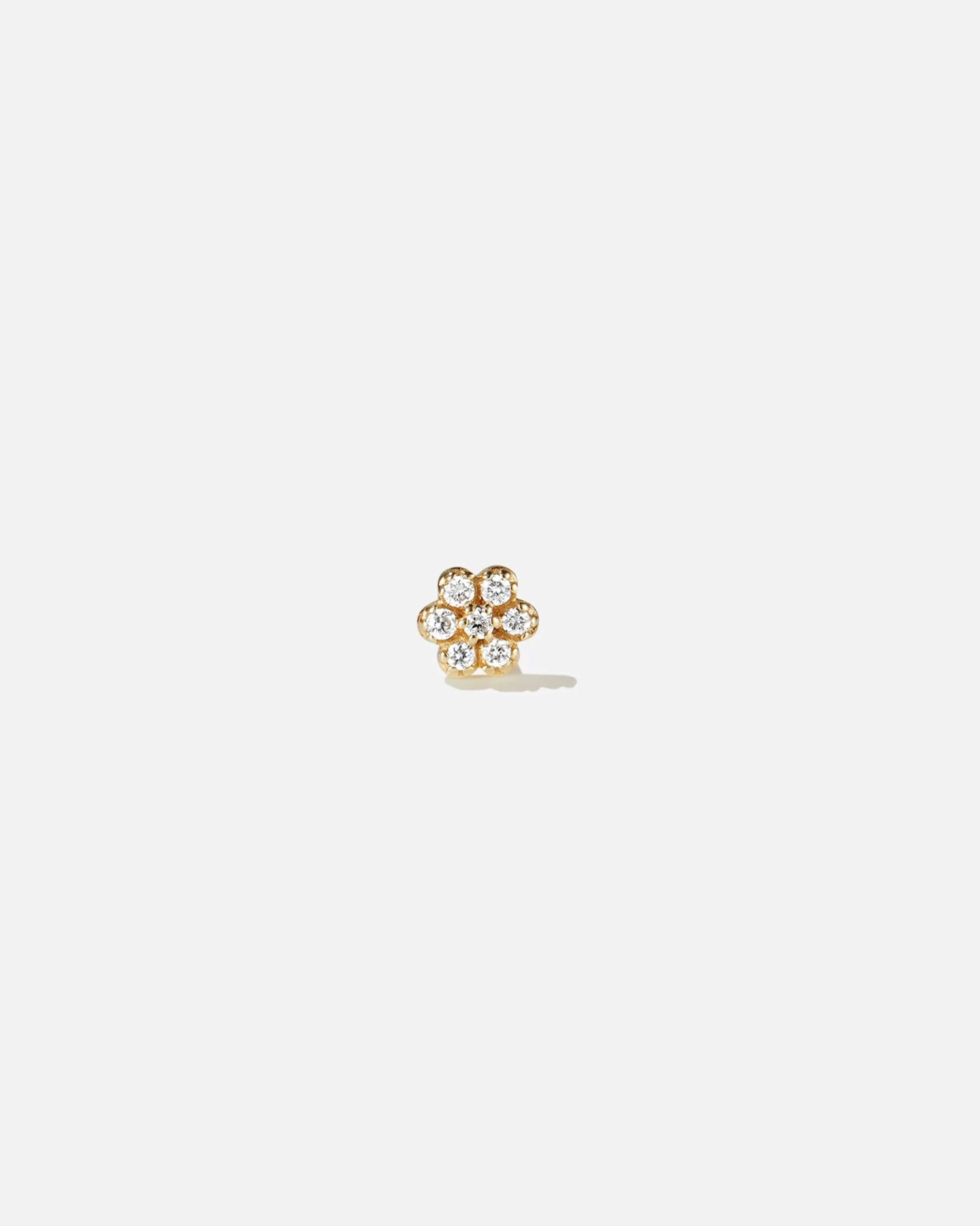 Store BRUNA The Label Bellevue Threaded Stud Or jaune 14ct et diamants de laboratoire