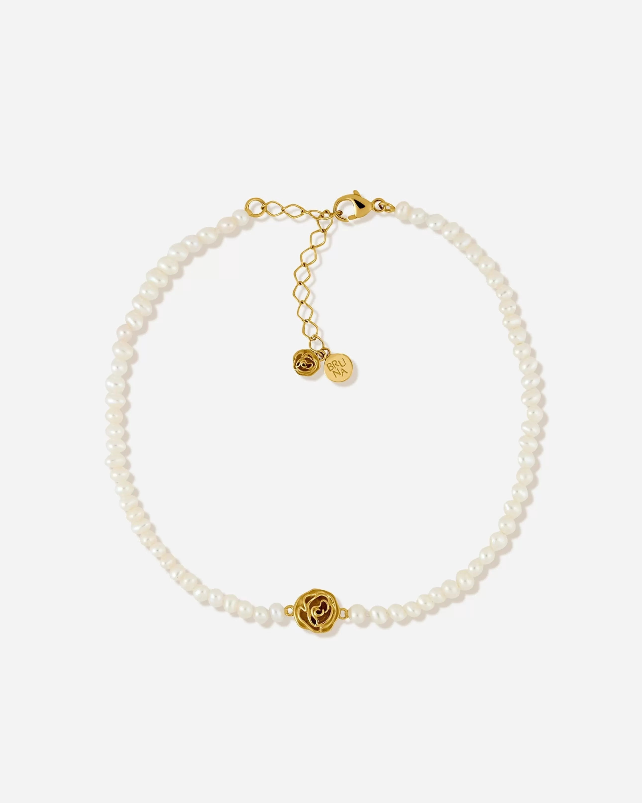 Store BRUNA The Label Biarritz Anklet Or vermeil 18ct et perles