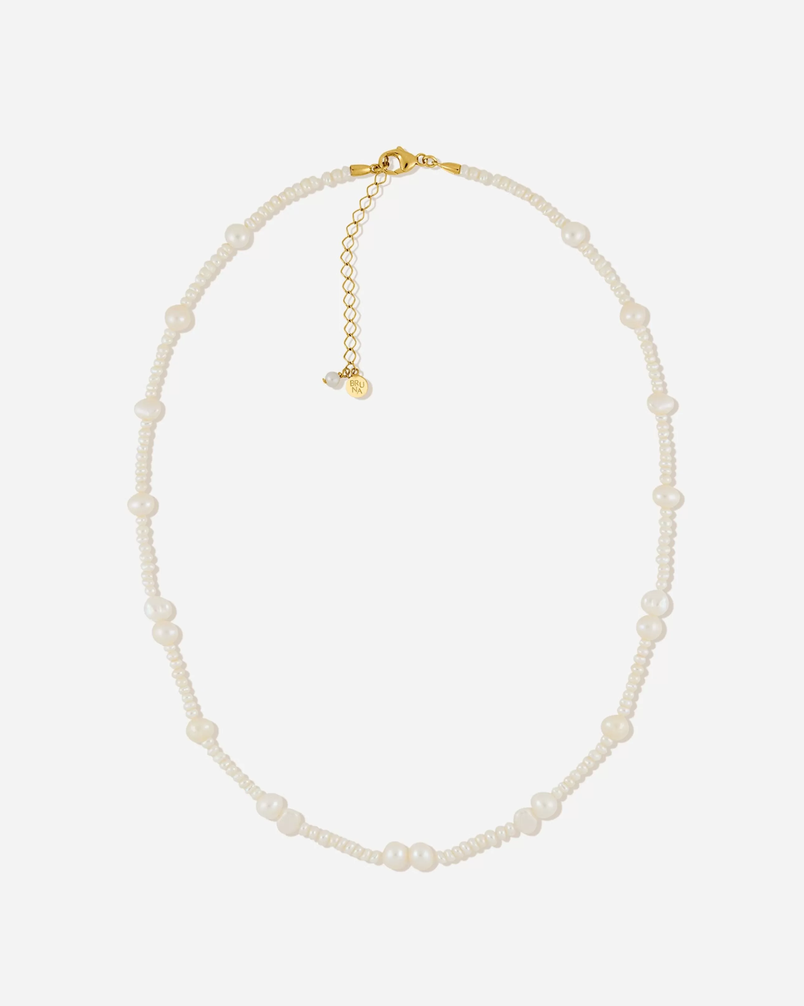 Flash Sale BRUNA The Label Borchia Necklace Or vermeil 18ct et perles