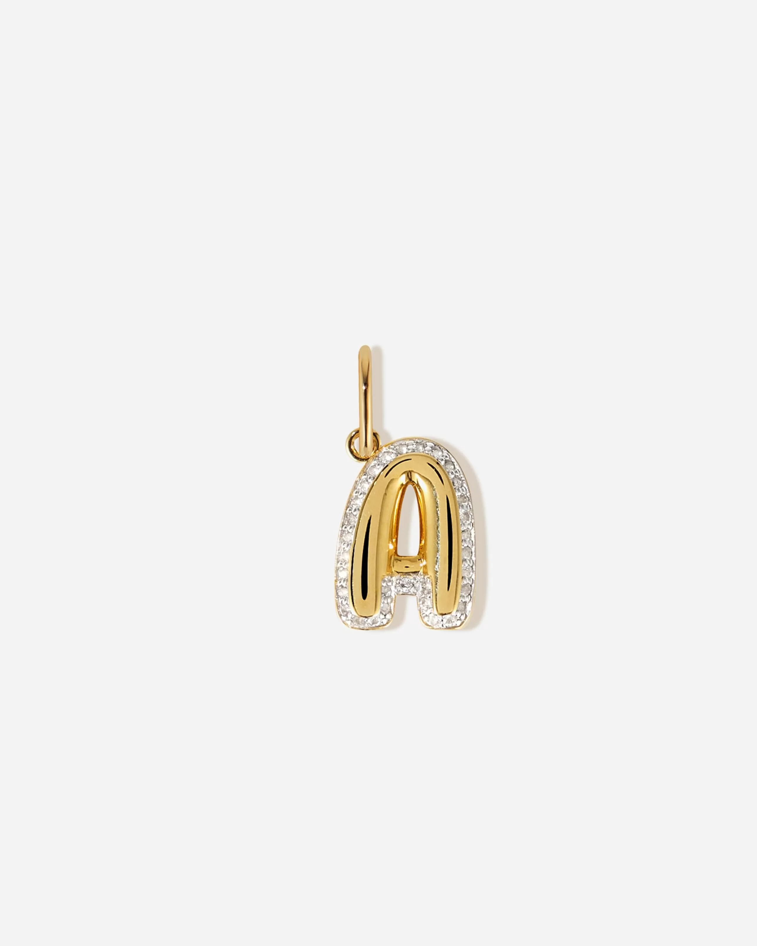 Outlet BRUNA The Label Bubble Letter Topaz Charm Or vermeil 18ct et pierres