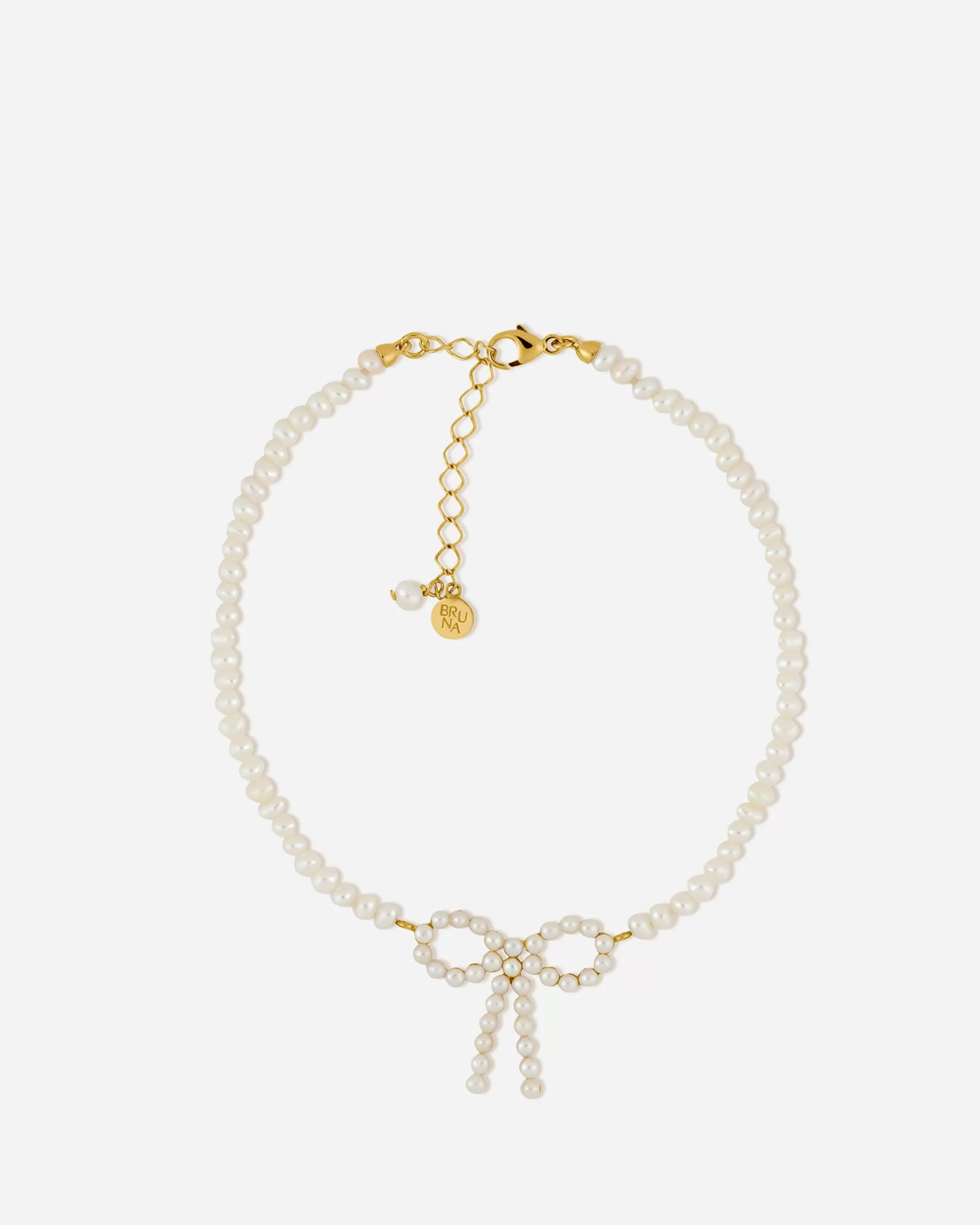 Clearance BRUNA The Label Chéri Anklet Or vermeil 18ct et perles