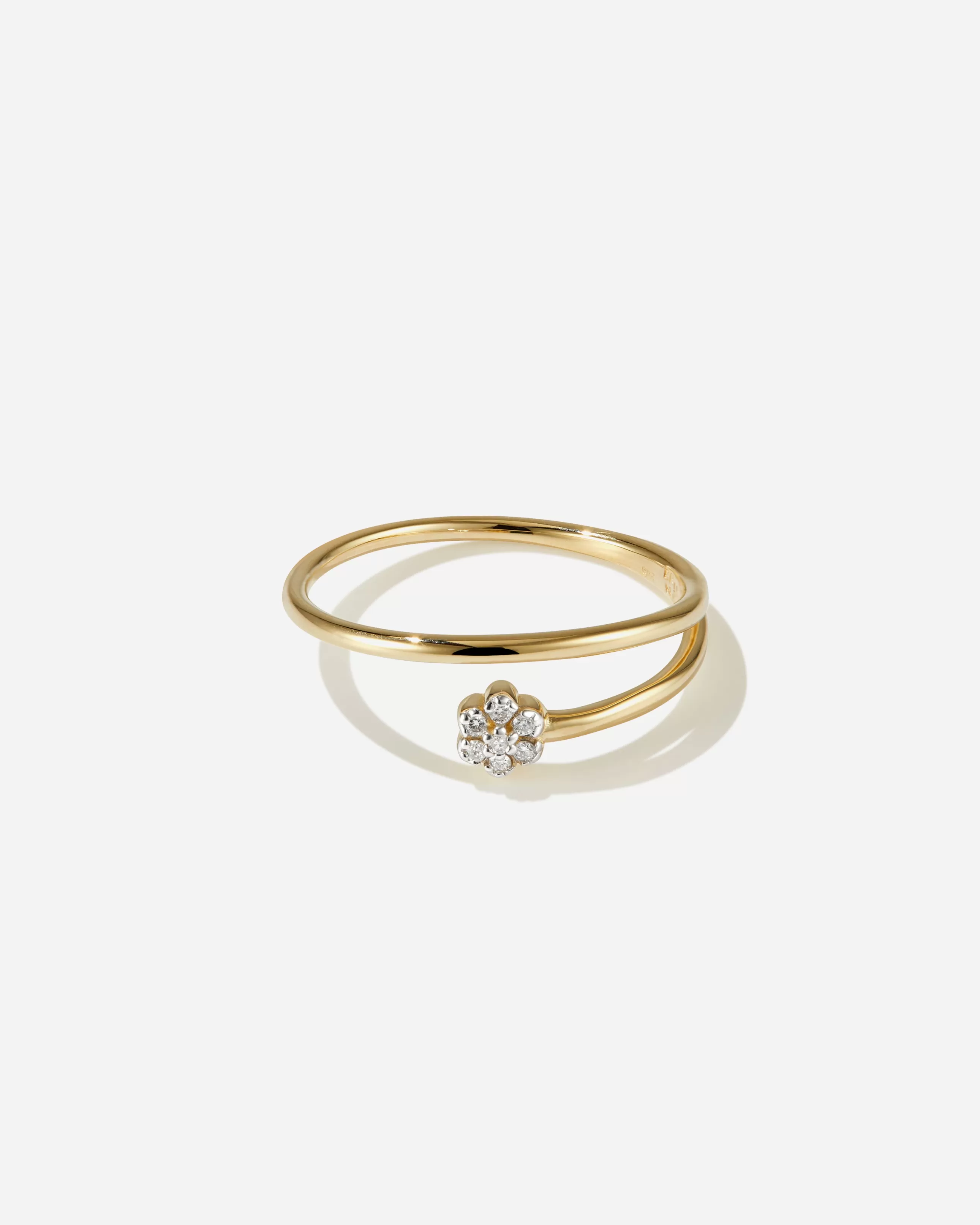 Sale BRUNA The Label Dahlia Ring Or jaune 14ct et diamants de laboratoire