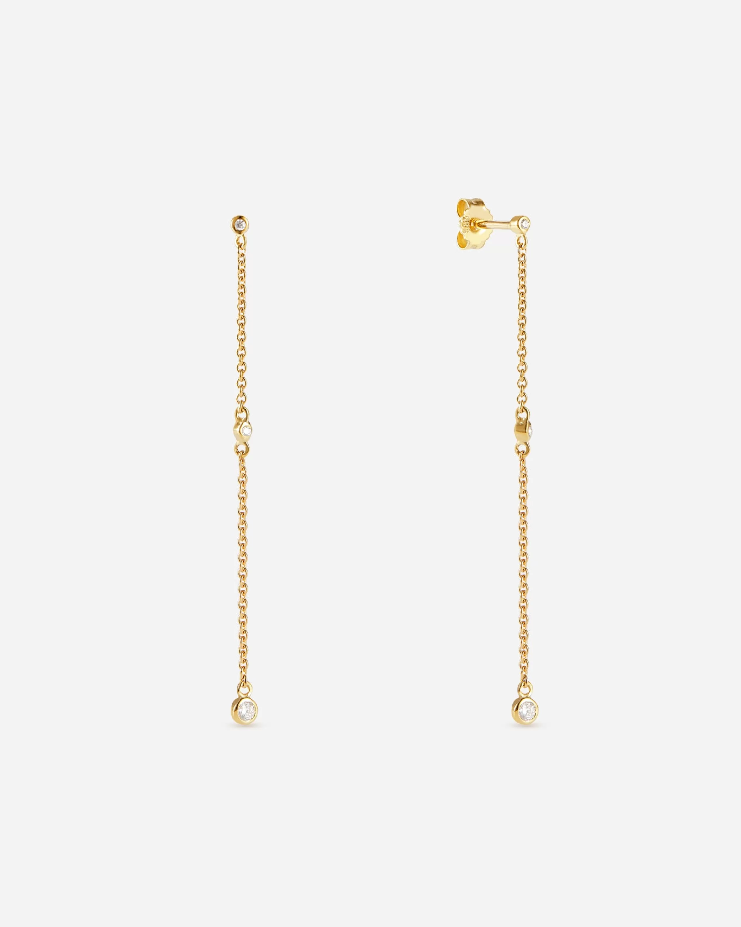 Hot BRUNA The Label Favola Drop Earrings Or jaune 14ct et diamants de laboratoire