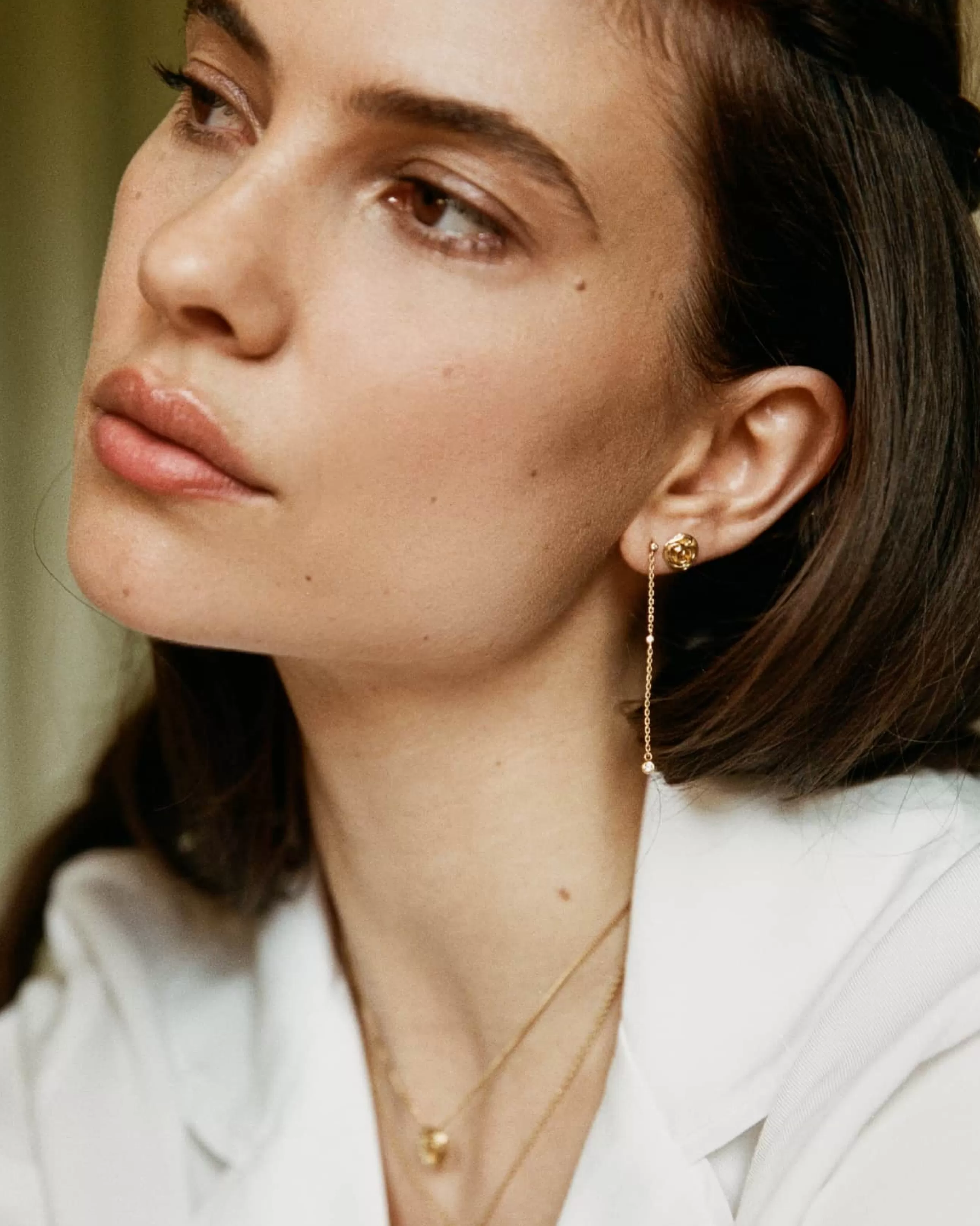 Hot BRUNA The Label Favola Drop Earrings Or jaune 14ct et diamants de laboratoire