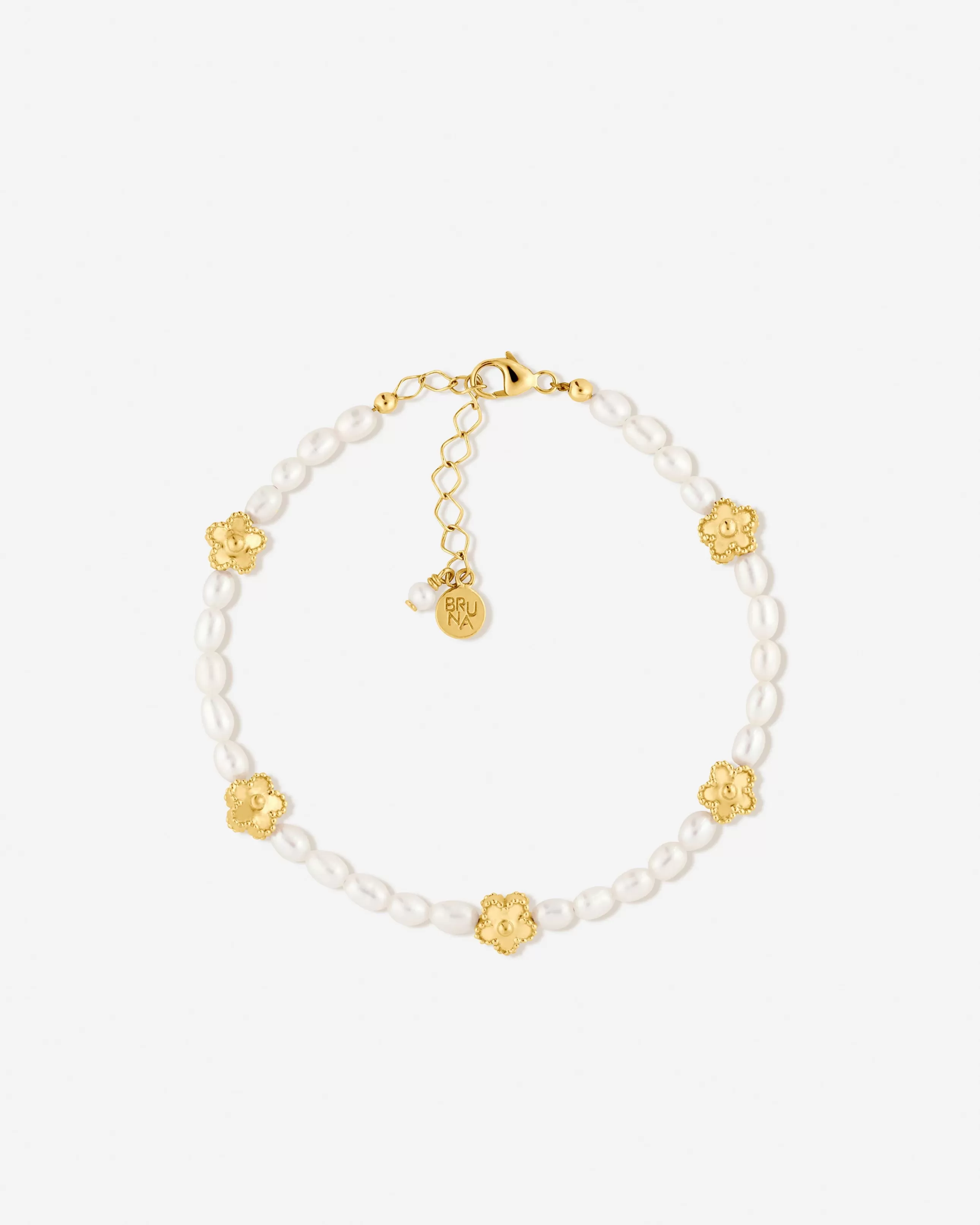 Online BRUNA The Label Fiore Bracelet Or vermeil 18ct et perles