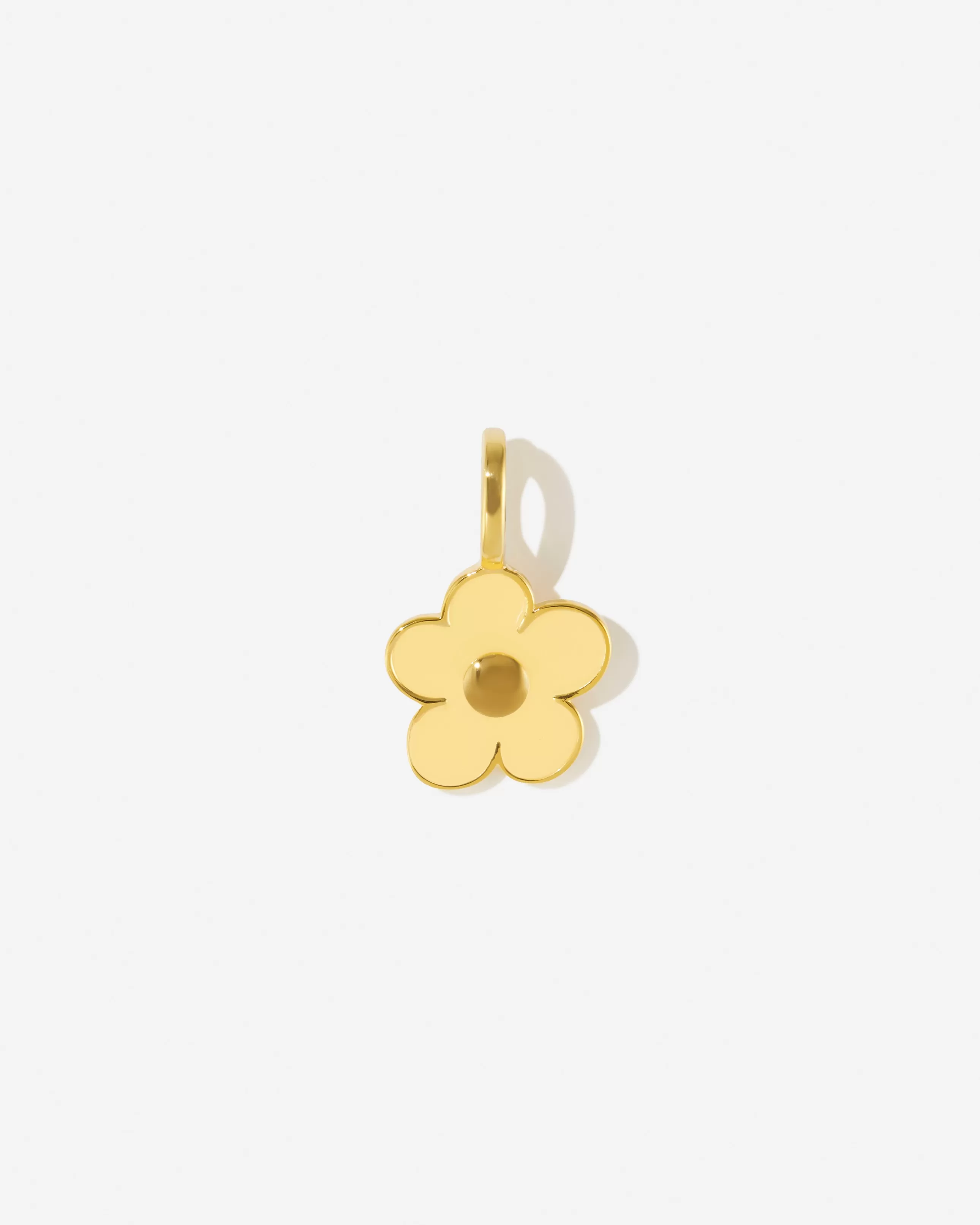 Shop BRUNA The Label Fleur Charm Buttermilk Or vermeil 18ct et émail