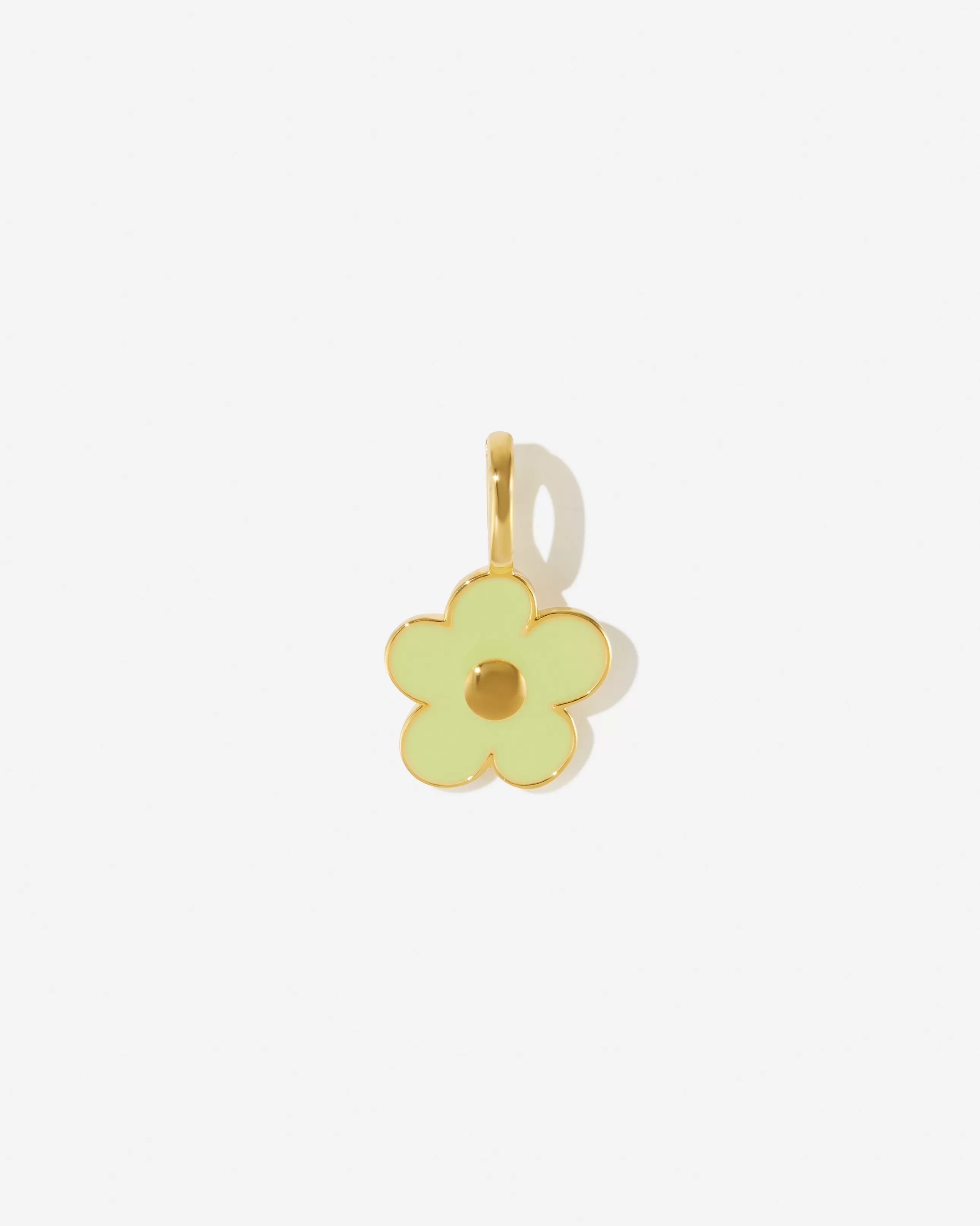 Flash Sale BRUNA The Label Fleur Charm Sage Or vermeil 18ct et émail