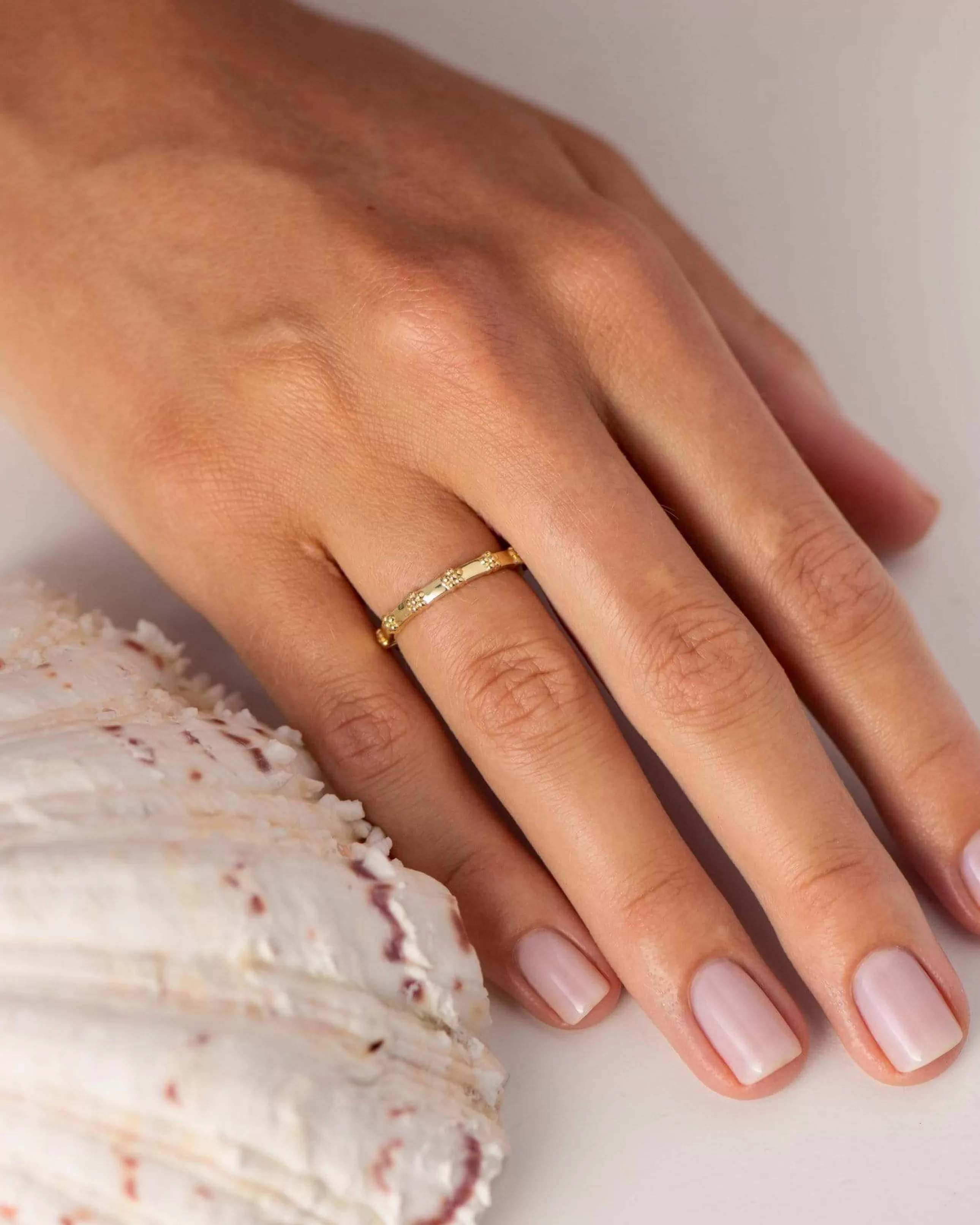 Shop BRUNA The Label Floret Ring Or vermeil 18ct