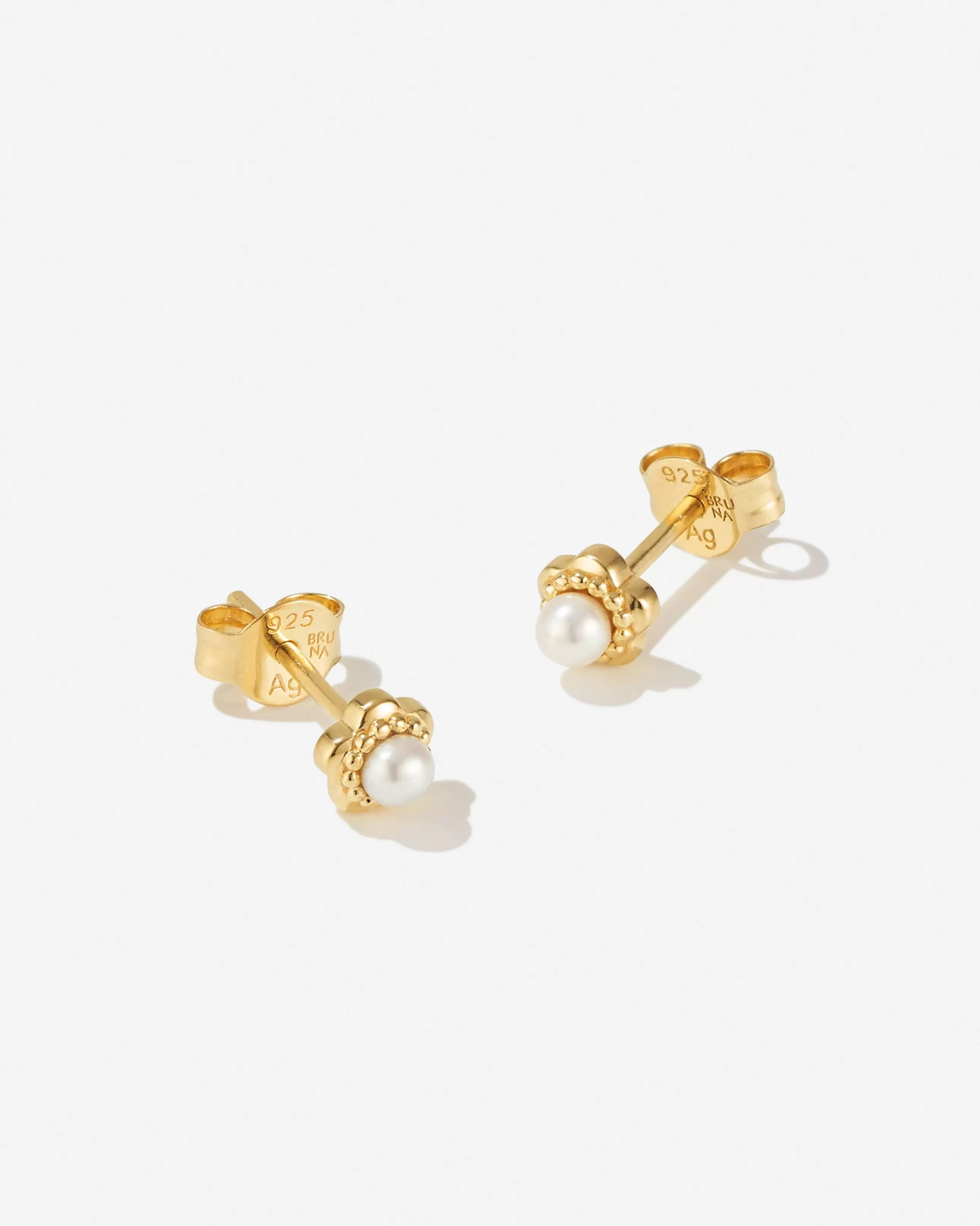 Clearance BRUNA The Label Floret Studs Or vermeil 18ct et perles