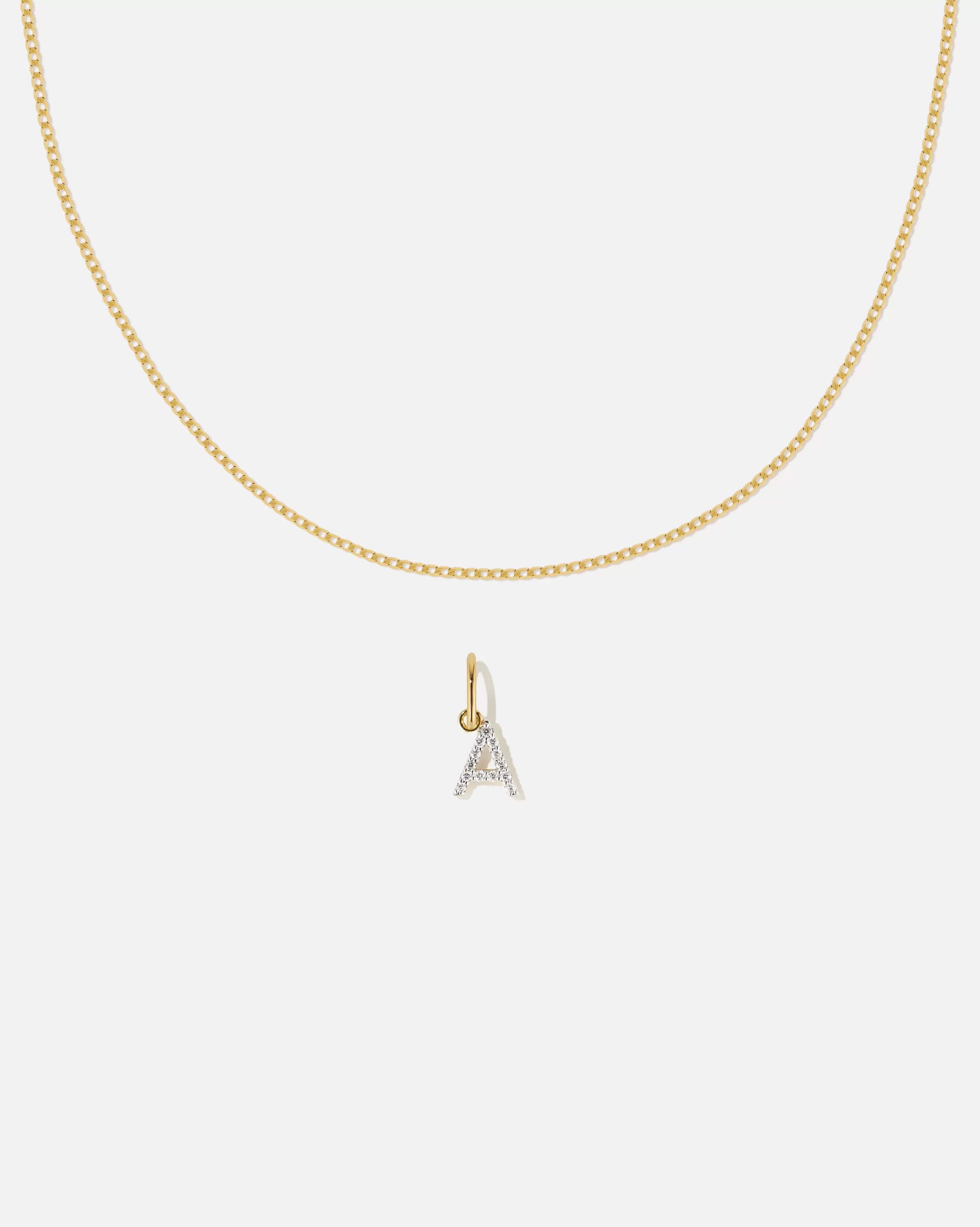 Store BRUNA The Label Lab-Grown Diamond Letter And Lyon Necklace Set