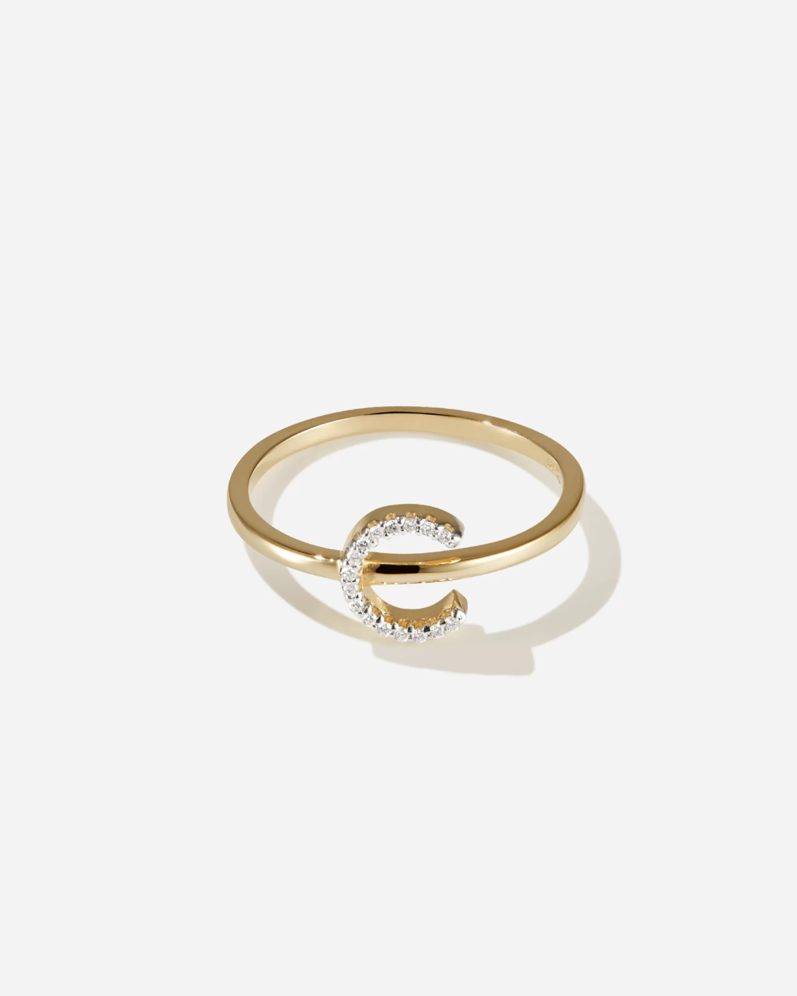 Discount BRUNA The Label Lab-Grown Diamond Letter Ring Or jaune 14ct