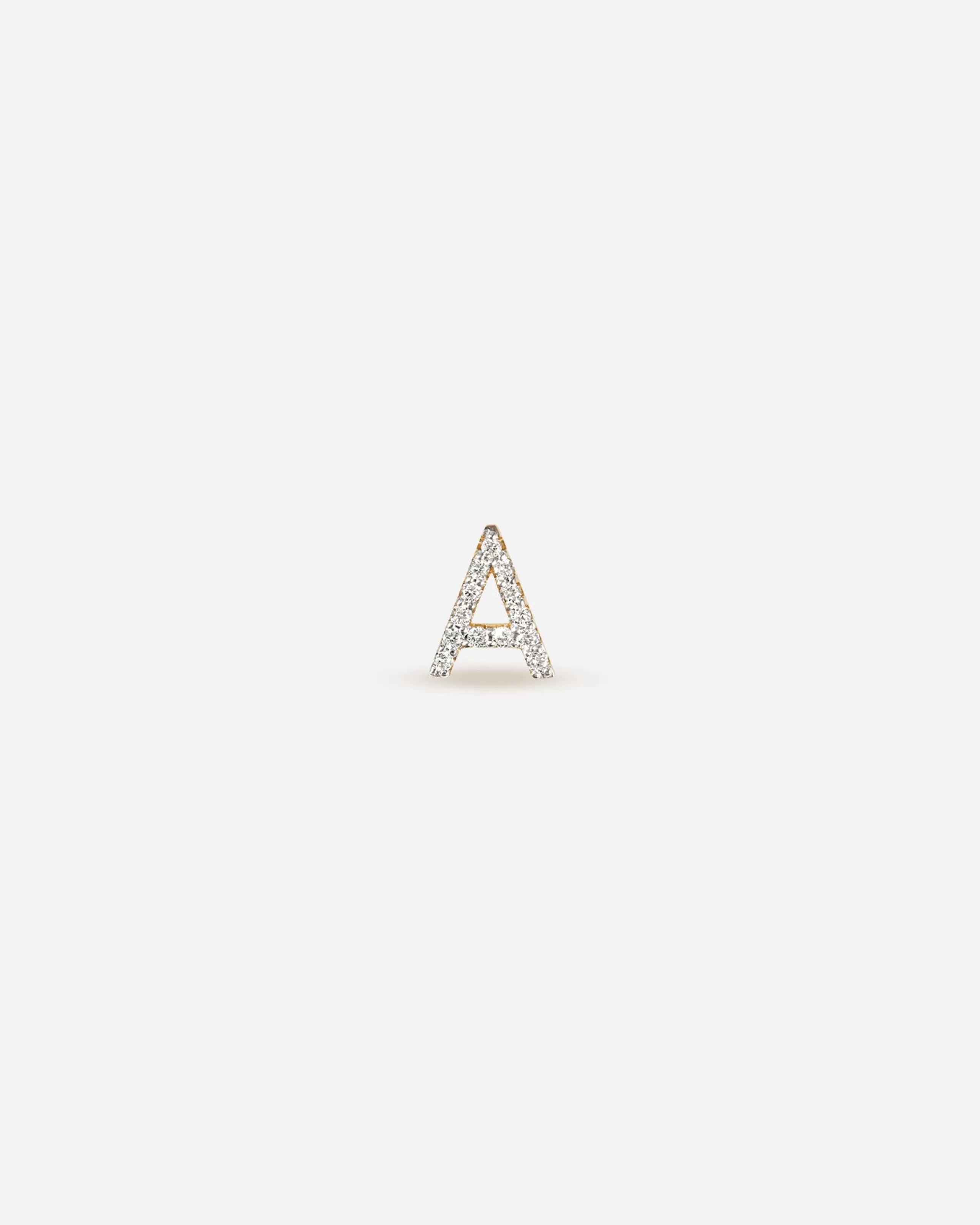 Sale BRUNA The Label Lab-Grown Diamond Letter Stud Or jaune 14ct et diamants de laboratoire