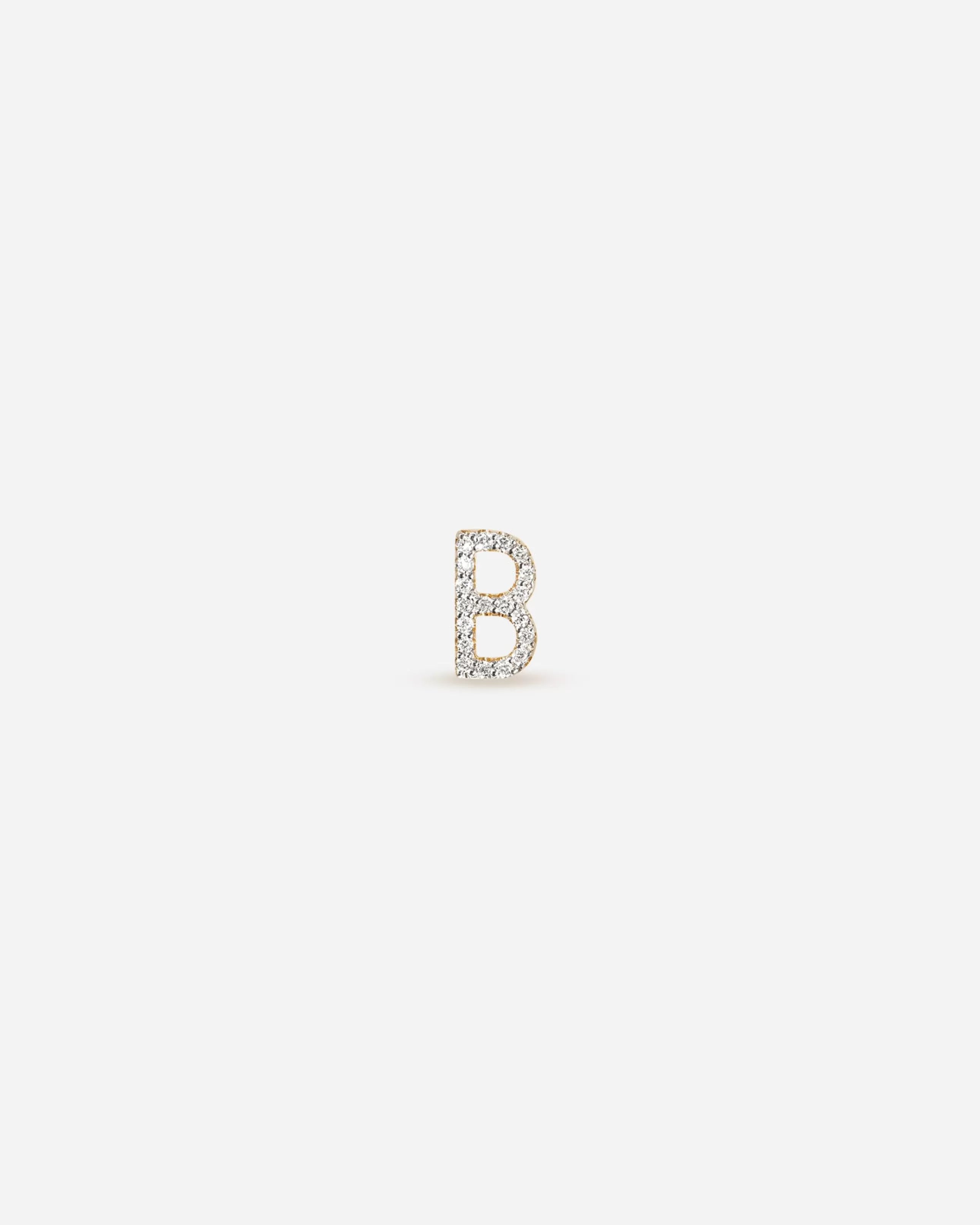 Sale BRUNA The Label Lab-Grown Diamond Letter Stud Or jaune 14ct et diamants de laboratoire