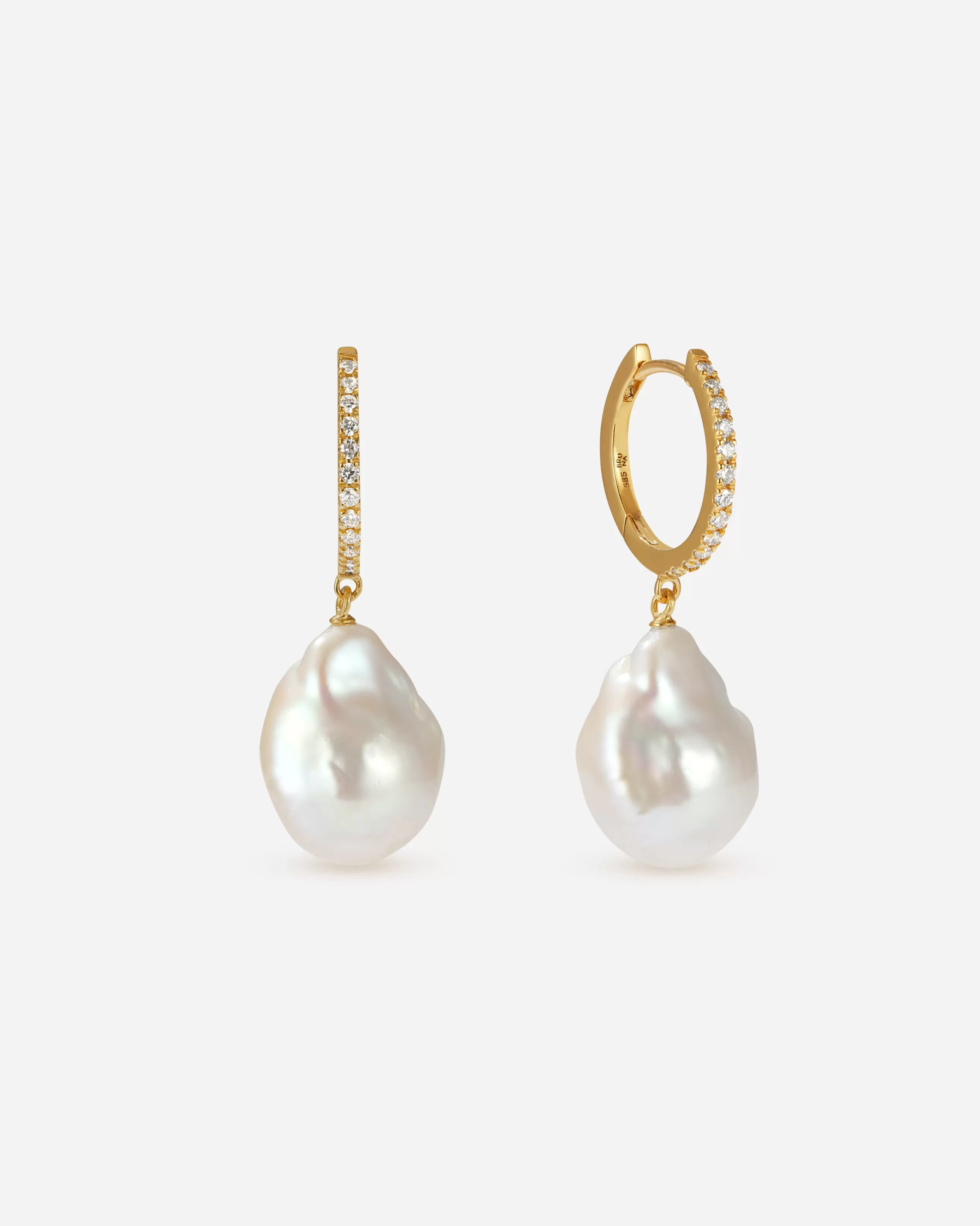 Store BRUNA The Label Praiano Earrings Or jaune 14ct et diamants de laboratoire