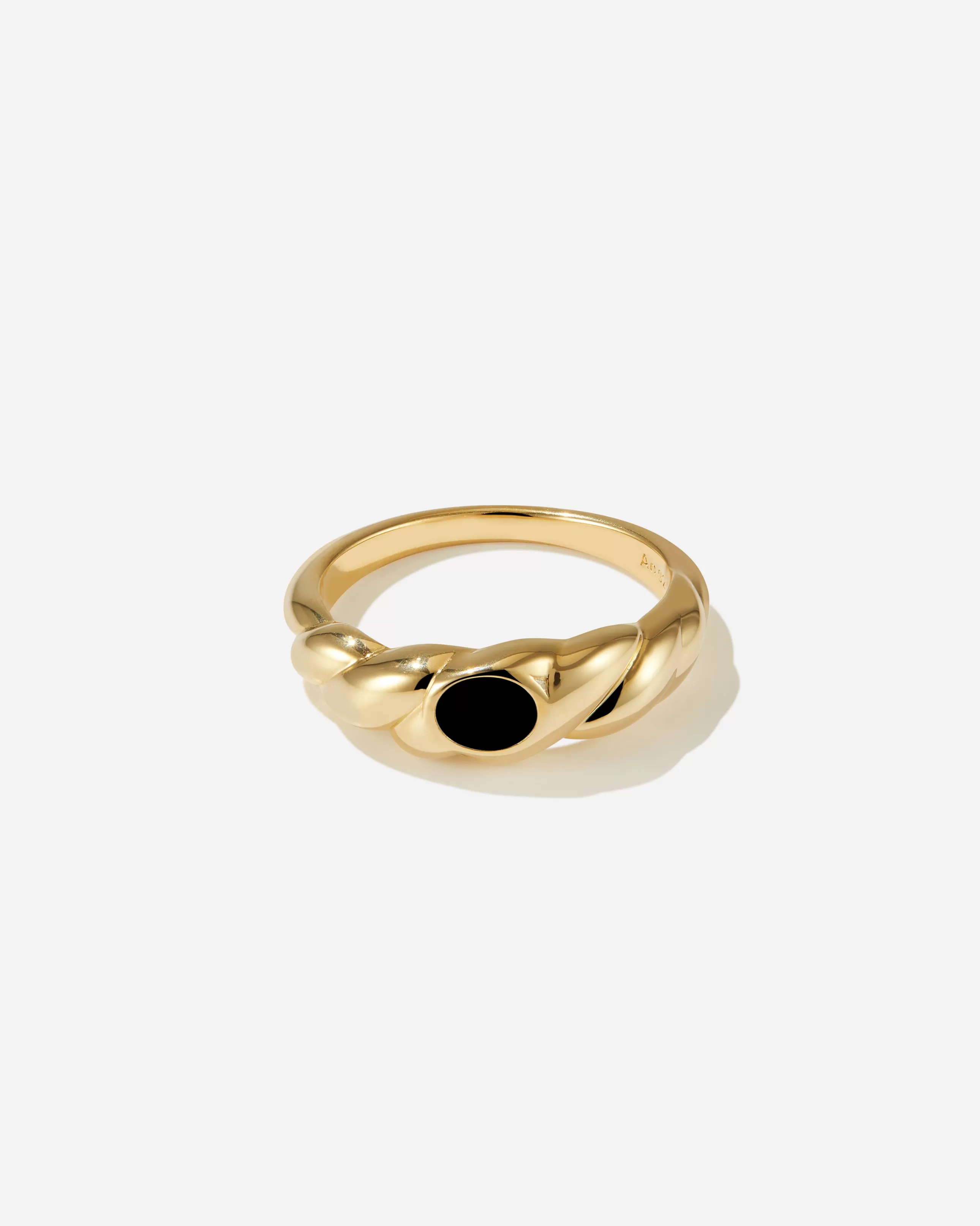 Sale BRUNA The Label Roussillon Onyx Ring Or vermeil 18ct