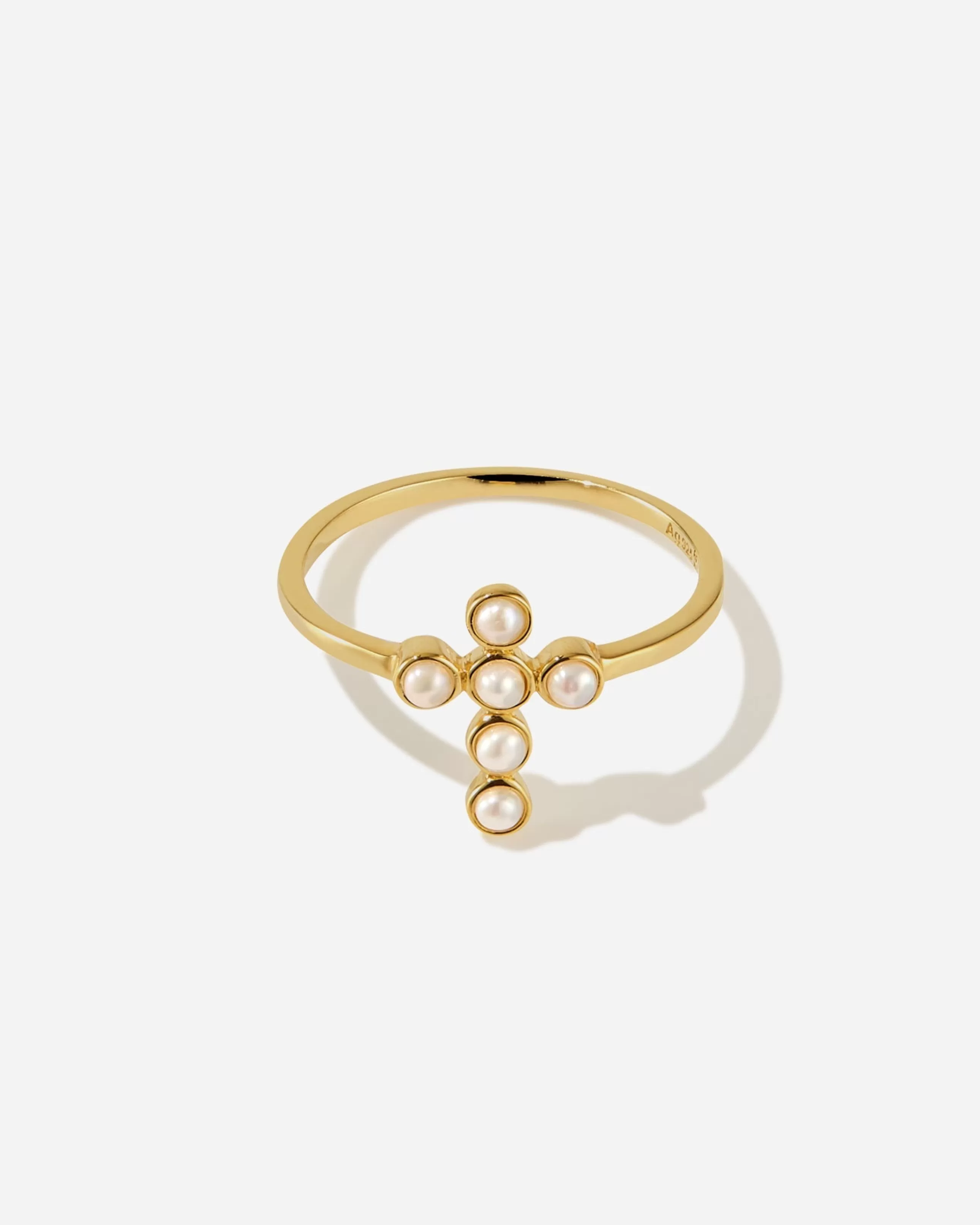 Online BRUNA The Label Saint-Savin Pearl Ring Or vermeil 18ct et perles