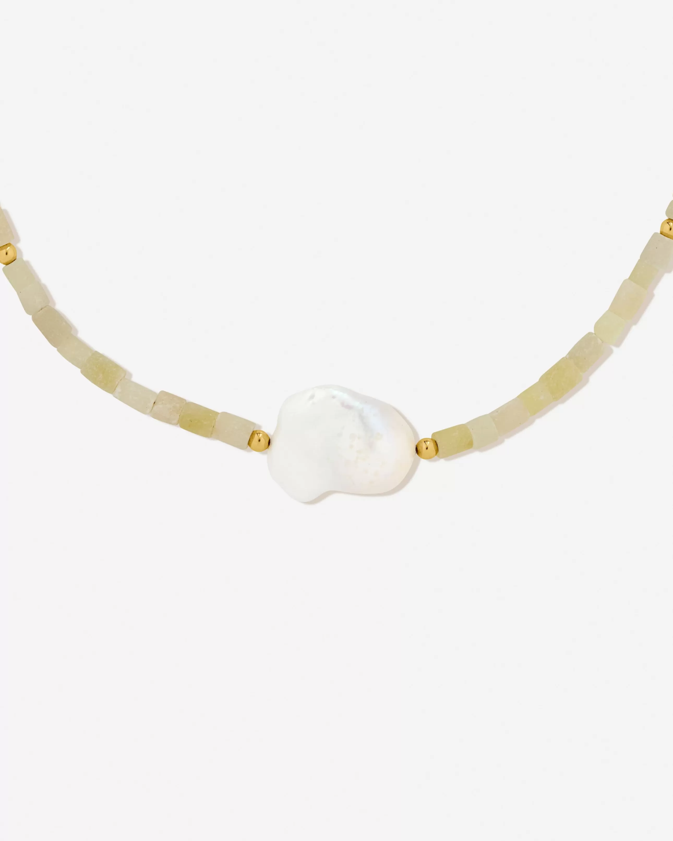 Shop BRUNA The Label Valencia Necklace Or vermeil 18ct et perles