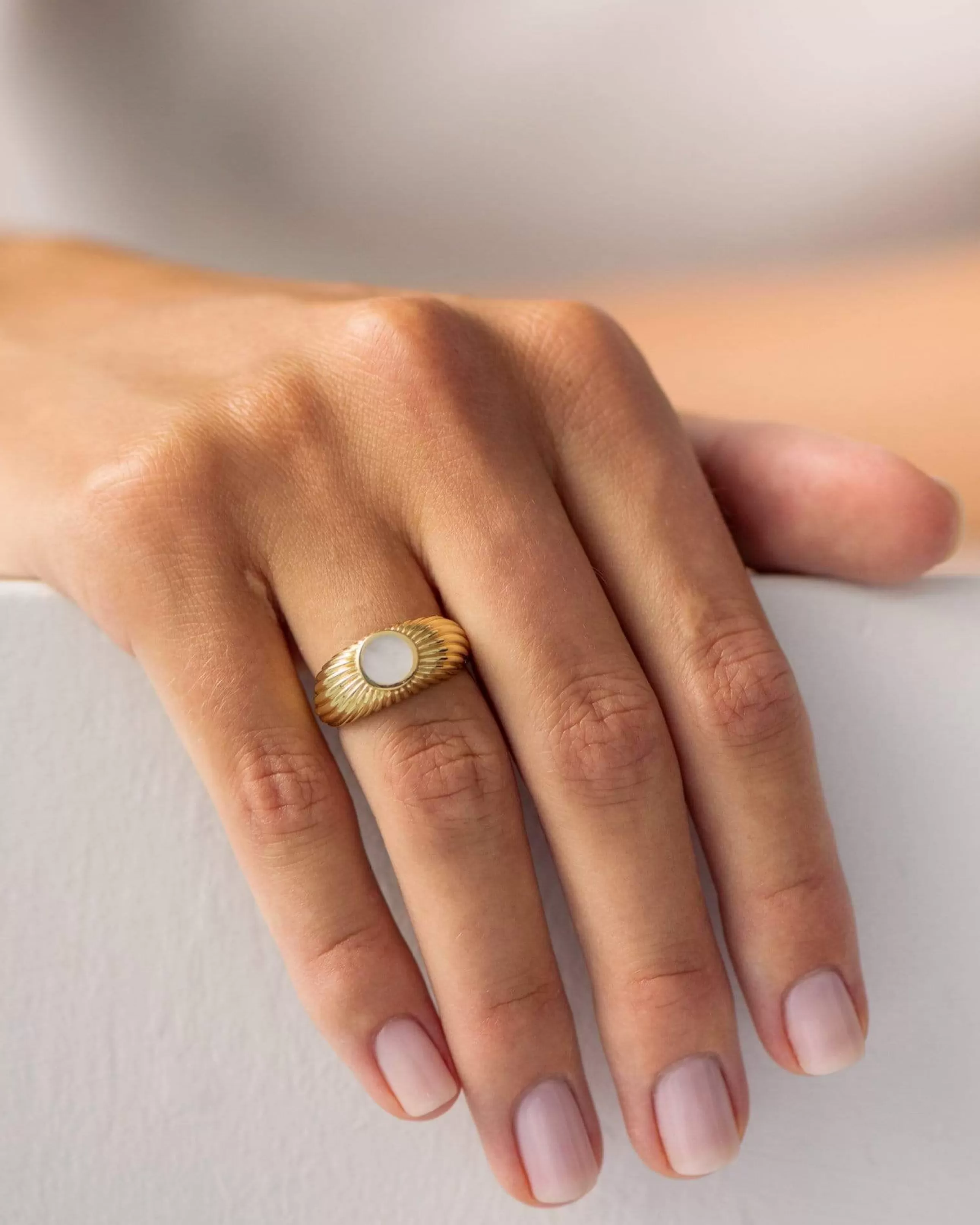 Sale BRUNA The Label Viana Ring Or vermeil 18ct et perles